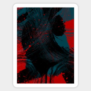 Abstract-Black and blood Sticker